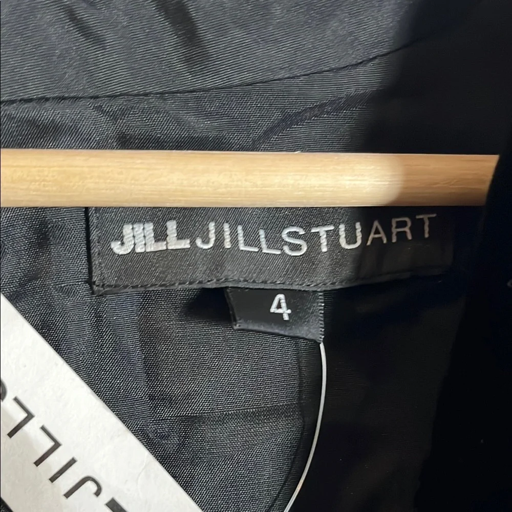 Jill Stuart Elegant Black Long Short Sleeve Velvet Dress - Picture 2 of 7